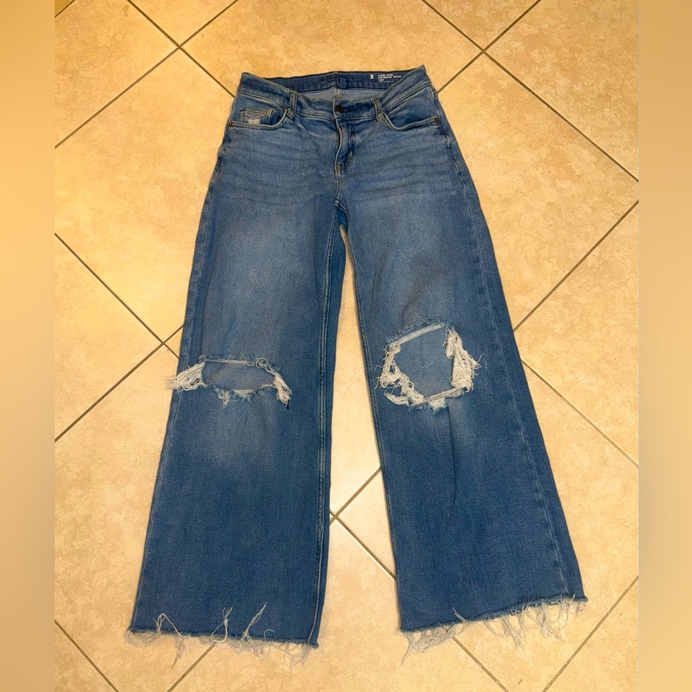 Arizona Jean Company Blue Flare Wide Leg Jeans